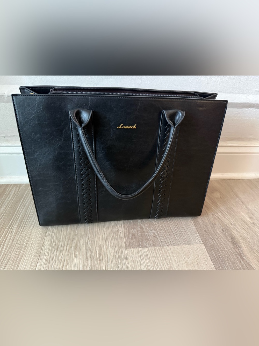 Lovevook Leather Laptop/Work Tote Bag